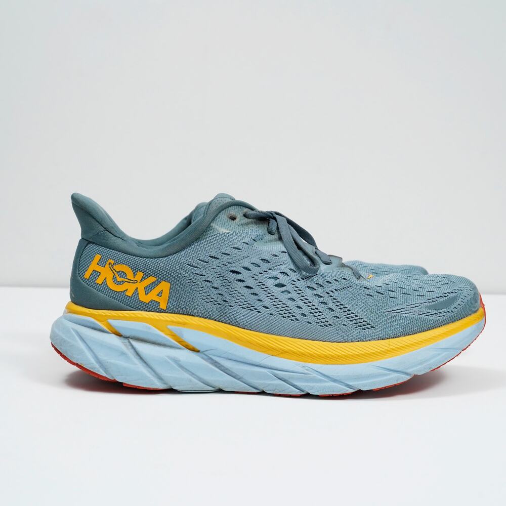 HOKA Clifton 8 Goblin Blue Mountain Spring Running Shoes Men's US 11 D